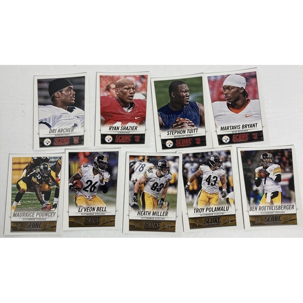 Pittsburgh Steelers Panini Score Football Cards Lot 9ct Roethlisberger Polamalu